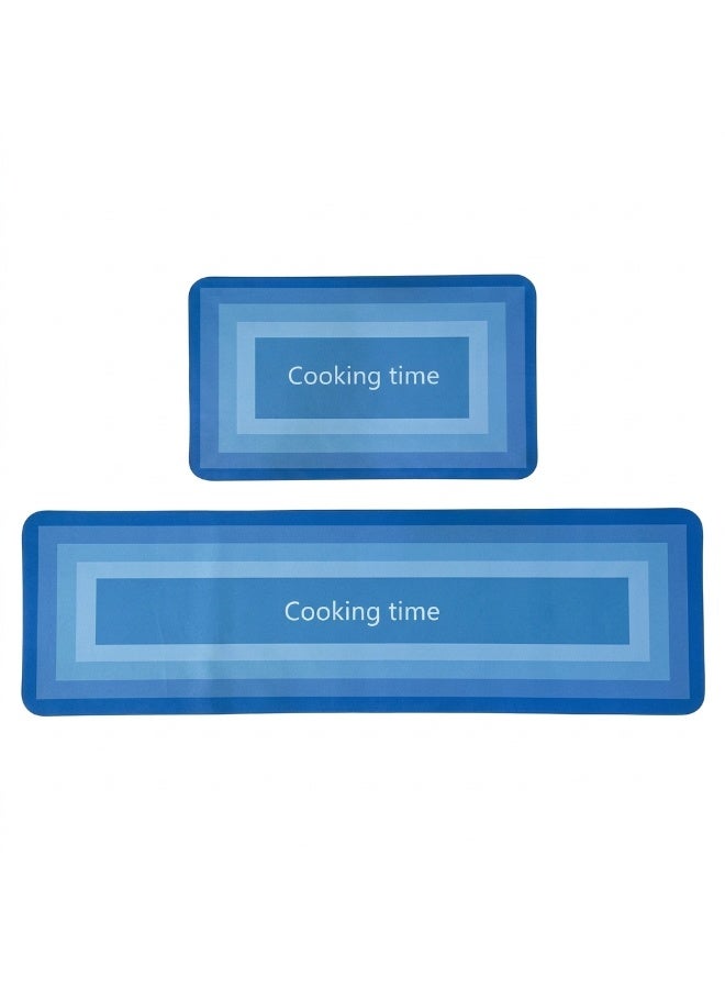 Happy Home 2 Pieces Kitchen Floor Mats, Super Absorbent Bathroom Mat, Washable Kitchen Rug, Diatom Mud Non-Slip Floor Mat for Office, Laundry, Bathroom (Size(38x57)+(38x116)cm) - Image 4