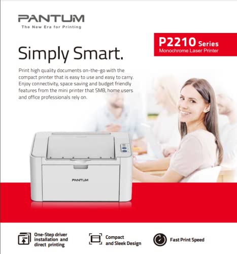 Pantum P2210 Mono Laser Single Function Printer White for Home and Office 22ppm Includes 1600 Page Start Toner Cartridge - Image 4
