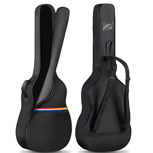 CAHAYA Acoustic Guitar Cover Gig Bag for Acoustic Classical Guitars Black, 41 Inch, Red, Yellow and Blue - Image 1