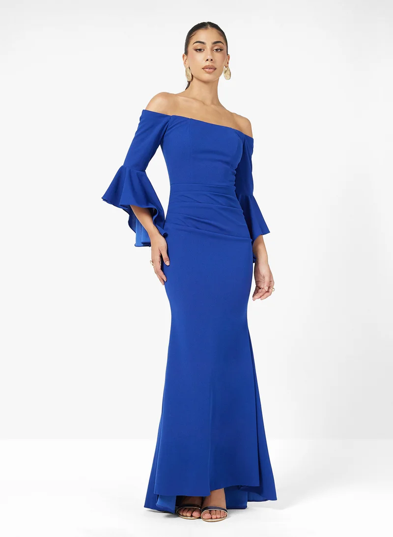 Namshi x Bodycon Dress With Bell Sleeves
