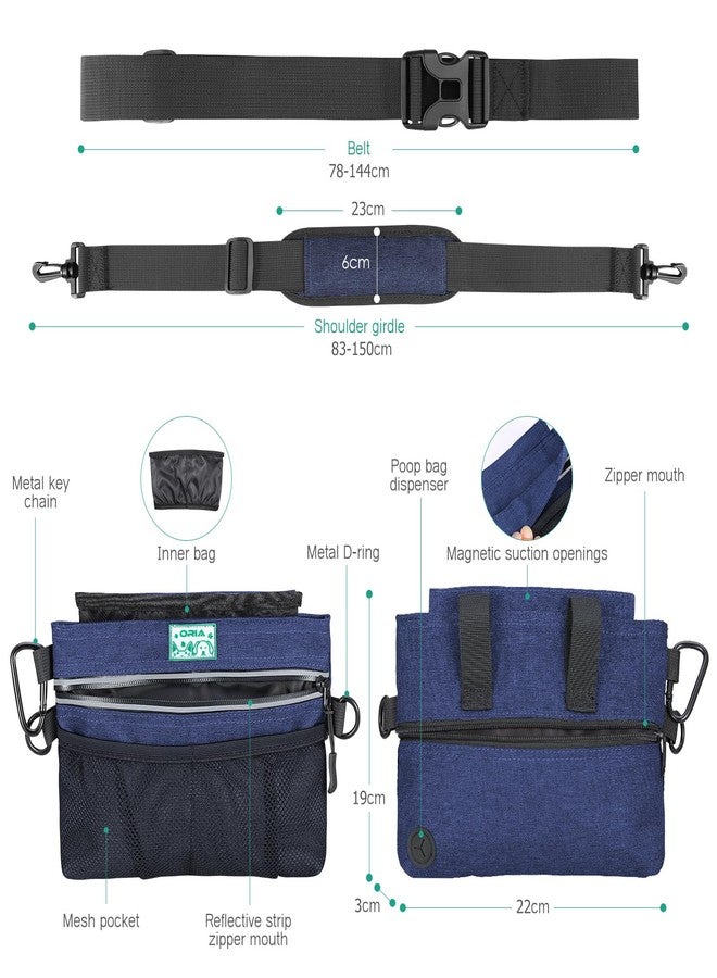 ORIA Dog Training Treat Pouch, Magnetic Closure Dog Training Bag, Pet Walking Bag with Poop Bag Holder, Adjustable Belt, Removable Inner Bag for Pet Training Walking Hiking Running - Image 5