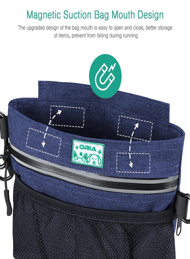 ORIA Dog Training Treat Pouch, Magnetic Closure Dog Training Bag, Pet Walking Bag with Poop Bag Holder, Adjustable Belt, Removable Inner Bag for Pet Training Walking Hiking Running - Image 2