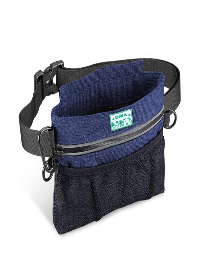 ORIA Dog Training Treat Pouch, Magnetic Closure Dog Training Bag, Pet Walking Bag with Poop Bag Holder, Adjustable Belt, Removable Inner Bag for Pet Training Walking Hiking Running - Image 1