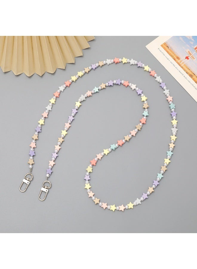 NIBEMINENT Beaded Phone Lanyard, Anti Lost Removable Wrist Strap,K391 AB Butterfly Bracelet Pendant, Phone Keychain Lanyard