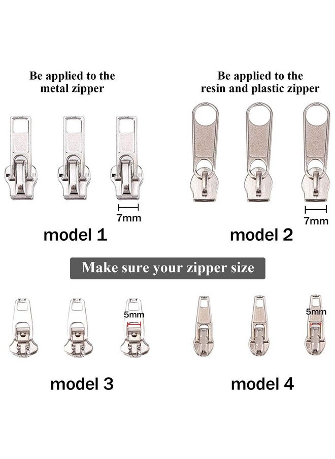 Mudder - 36 Pack Zipper Replacement Zipper Repair Kit Silver - Image 1