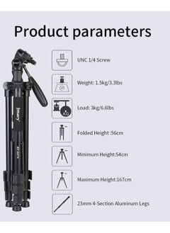 Jmary Jmary KP-2274 CameraAluminium Tripod with 4 Sections Professional Detachable Monopod Tripod with 360 Degree Head Quick Release Plate  - Image 4
