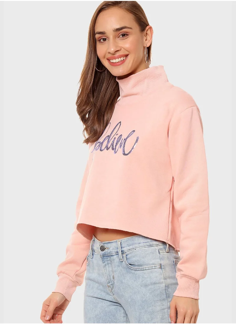 Campus Sutra Printed Sweatshirt