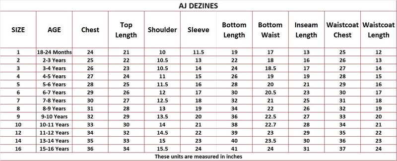 AJ DEZINES Cotton Silk Printed Kids Ethnic Wear Kurta Pyjama Waistcoat Set For Boys (136-Maroon-3), 3 -4 Years - Image 5