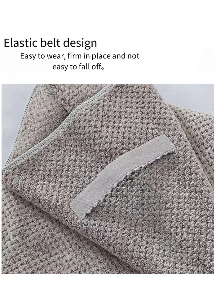 Laseta Larger Adult Hair Drying Towel Hair Drying Cap Hair-Washing Blow-Free Twist Turban 60x105cm(Khaki) - Image 4