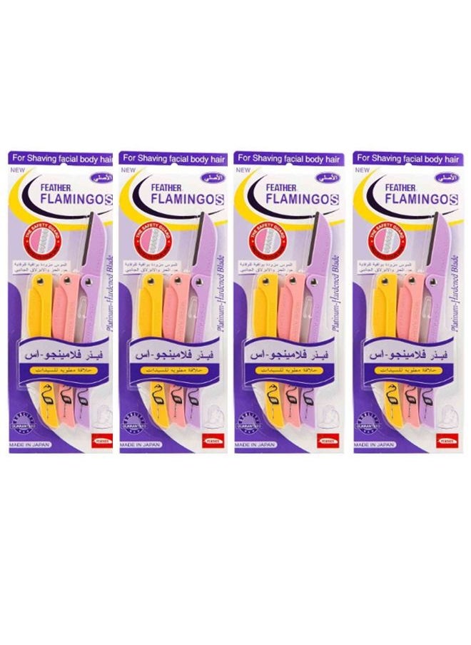 12-Piece Flamingo Design Women's Safety Razor for Face and Body Razor Set Multicolour Purple/Yellow/Pink - pzsku/ZEBBCAC3F37924B4BA427Z/45/_/1702034239/48b0fa93-f619-4660-a7ef-ded0e36c9ff0