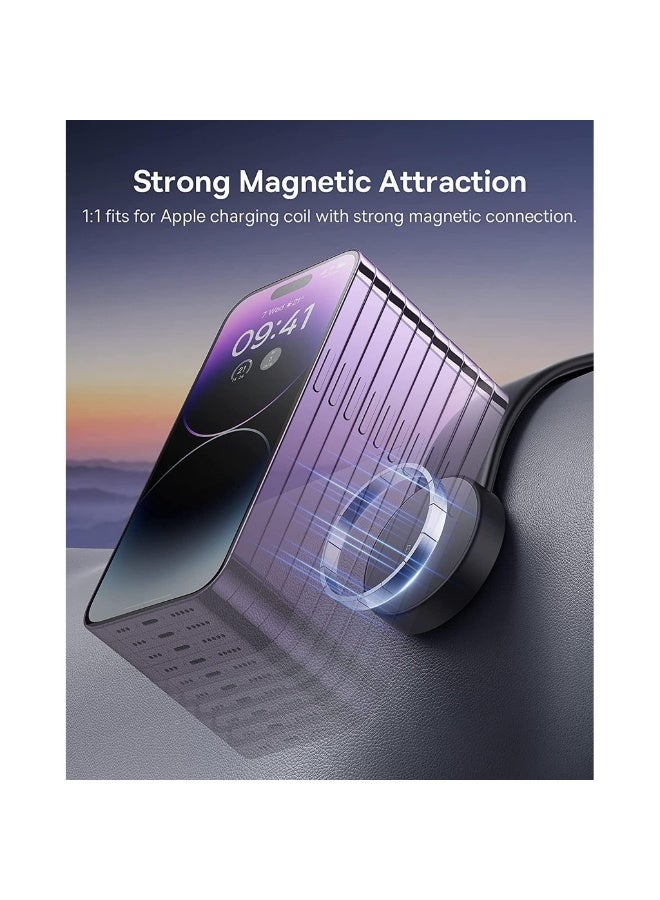 Magnetic Phone Holder Magnetic Phone Holder For Car MagSafe Dash Mount Compatible With IPhone 15 Pro Max 15 Pro 15 Plus Tesla Bendable MemoryTitanium Alloy For All - Image 2