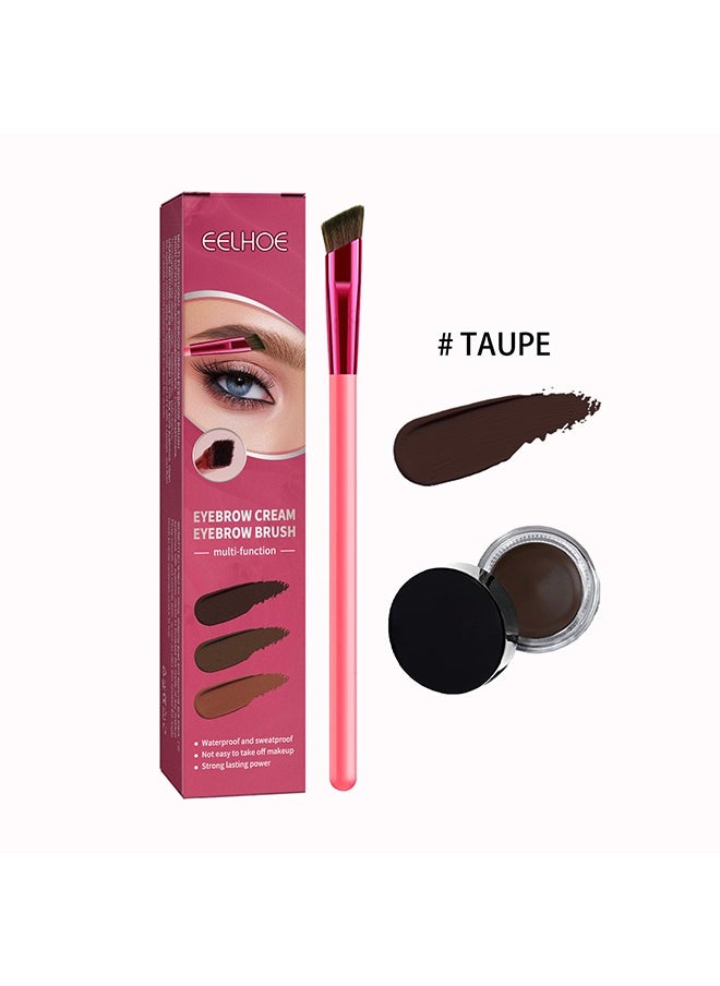 EELHOE - Multi-Function Eyebrow Cream Eyebrow Brush,Waterproof Sweat Resistant,Long Lasting Makeup,Reaching The Contour Effect Of Oblique Wild Eyebrow Eye Shadow,Suitable For Use In Makeup(#Taupe) - Image 1
