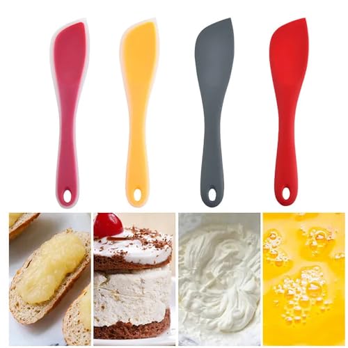 Turbid Silicone Spatula for Kitchen - Heat Resistant, Non Stick Spatula Set with Stainless Steel Core for Cooking and Baking Spatula Scrapers (Red) - Image 5