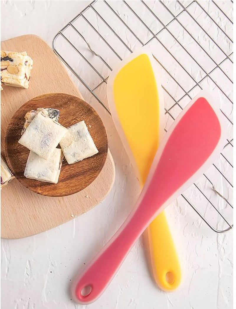 Turbid Silicone Spatula for Kitchen - Heat Resistant, Non Stick Spatula Set with Stainless Steel Core for Cooking and Baking Spatula Scrapers (Red) - Image 3
