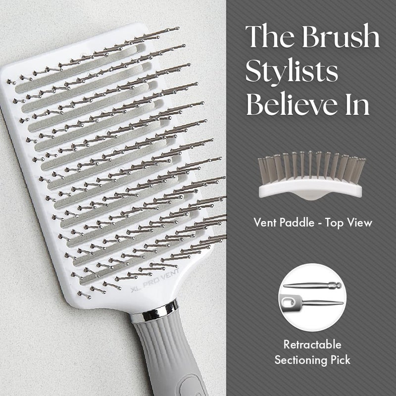 Olivia Garden Ceramic + Ion XL Pro Paddle Hair Brush, Vent (CIXL-PROVNT) - Image 3