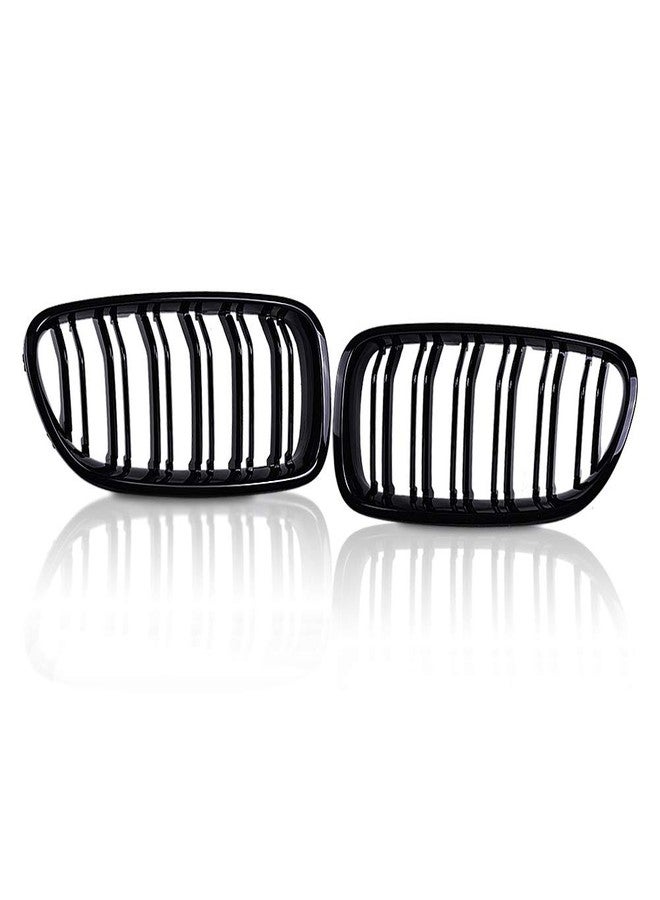 runmade Compatible with BMW F10 F11 5-series 2010 2011 2012 2013 2014 2015 2016 2017 2018 Front Bumper Kidney Grille Grill Glossy Black Double Line Dual Fin - Image 3