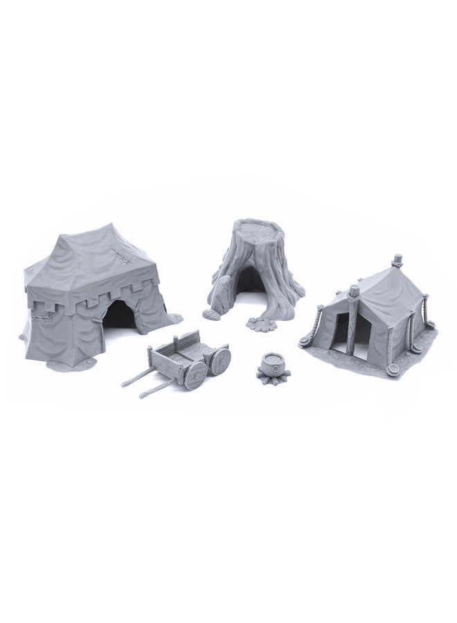 EnderToys Campement - DND Terrain Compatible with Dungeons and Dragons, 28mm Miniature Wargaming, Tabletop RPGs, Wargame Scenery - Image 1