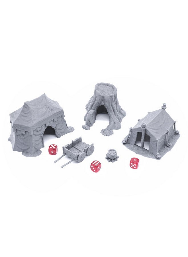 EnderToys Campement - DND Terrain Compatible with Dungeons and Dragons, 28mm Miniature Wargaming, Tabletop RPGs, Wargame Scenery - Image 2