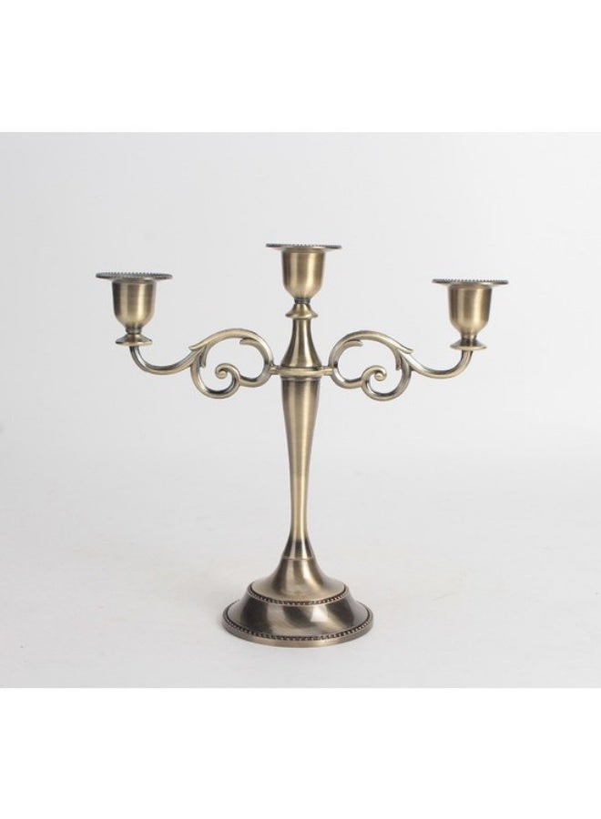 3 Candle Metal Candelabra - Elegant Centerpiece for Formal Events, Wedding, Holiday Decor - Image 1