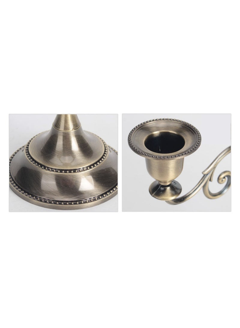 3 Candle Metal Candelabra - Elegant Centerpiece for Formal Events, Wedding, Holiday Decor - Image 4