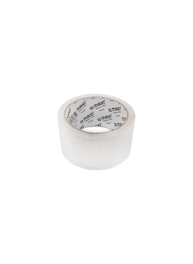 Maxi Maxi packing tape 48mm x 50 yds 45 mic clear, high performance clear packing tape, shipping box packaging tape for moving, office, carton sealing & storage, mx-pt50c, Large  - Image 3