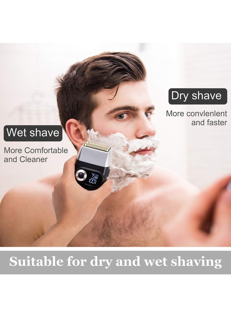 Generic - Kemei Electric Foil and Bald Shavers 2 in 1 Double Shaver for Men Blade and Popup Beard Trimmer with LED Display,Rechargeable, Adjustable 3 Speed Shaver, Can be Used for 120 Minutes When Fully Charged - Image 1
