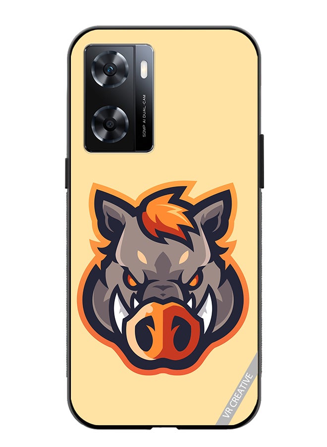 VR CREATIVE Protective Case Cover For Oppo A57/A77s Wild Boar Design Multicolour - Image 1