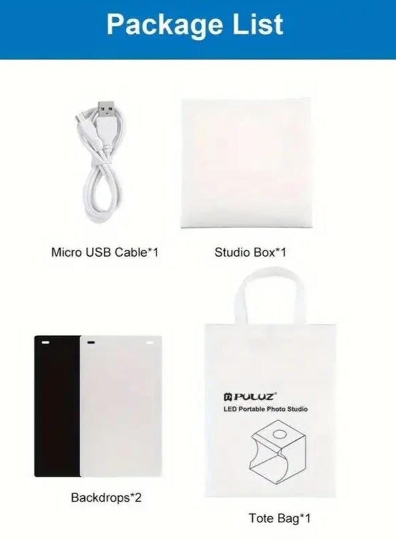 Compact Foldable Design Small LED Photography Studio Box - Image 3