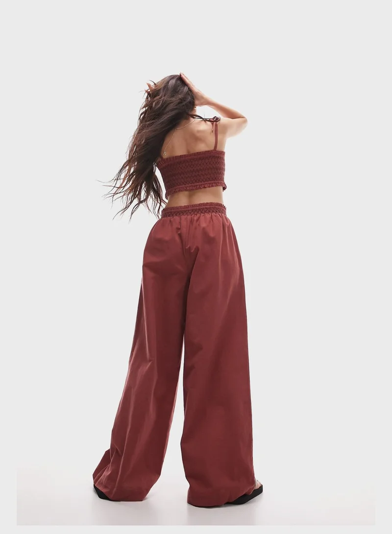 TOPSHOP Embroidered Beachwear Cami Top & Trouser Set