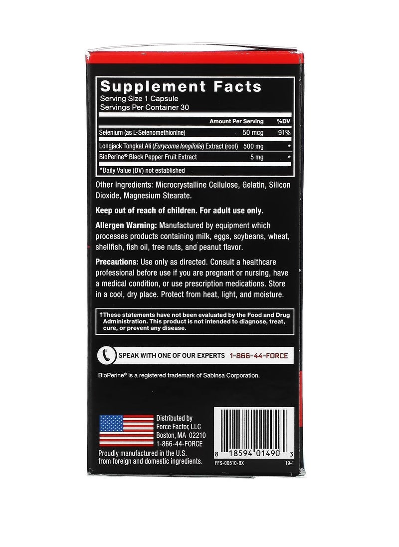 Force Factor Long-jack Tongkat Ali 500 mg - 30 Capsules  - Image 4