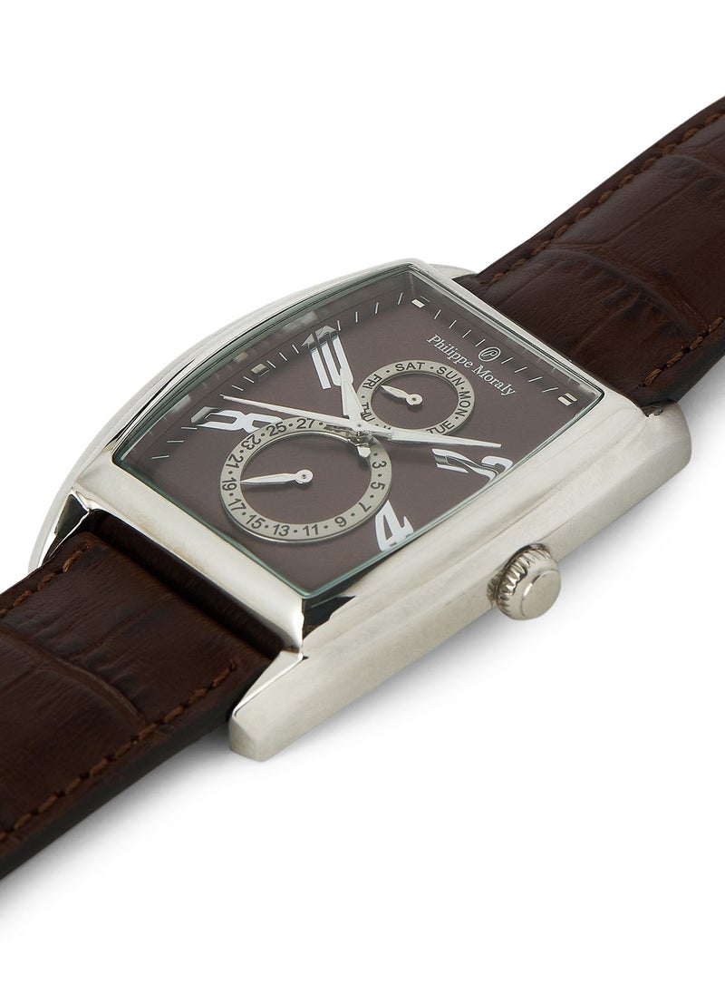 Philippe Moraly of Switzerland - Gift Set Watch, Pen And Cufflinks L14211470077W - 41mm - Brown - Image 1
