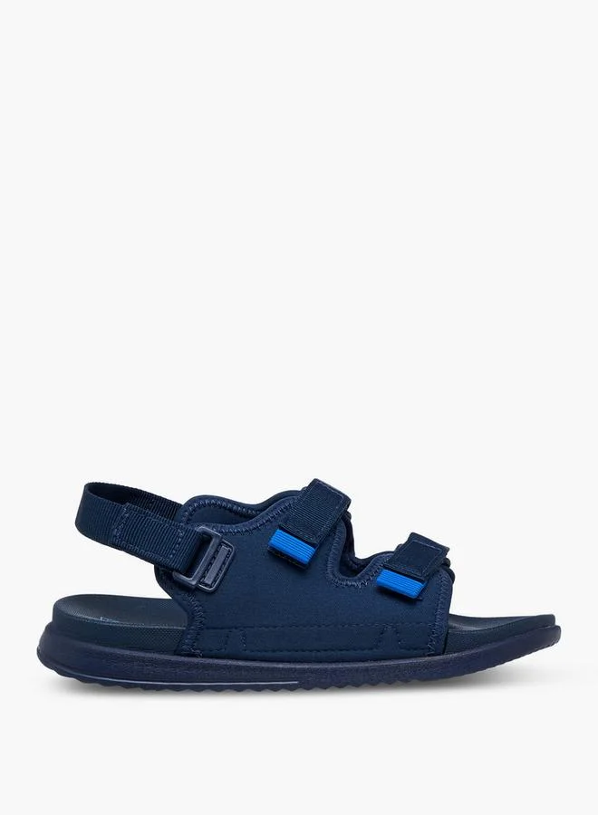 Kappa Boys' Textured Sandals with Hook and Loop Closure