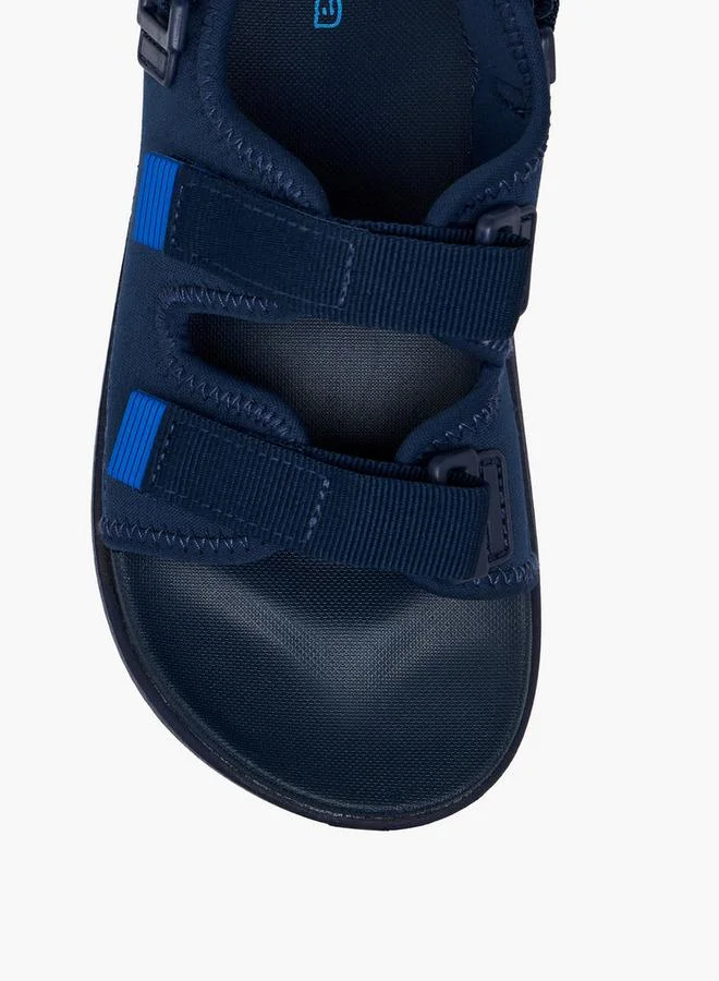 Kappa Boys' Textured Sandals with Hook and Loop Closure