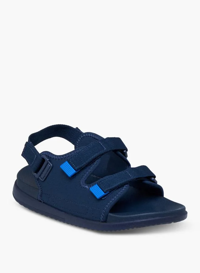 Kappa Boys' Textured Sandals with Hook and Loop Closure