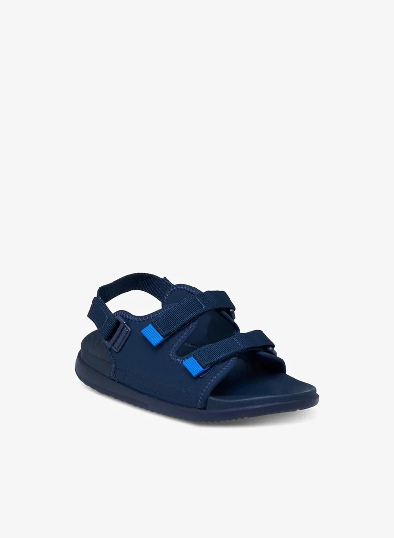 Kappa Boys' Textured Sandals with Hook and Loop Closure