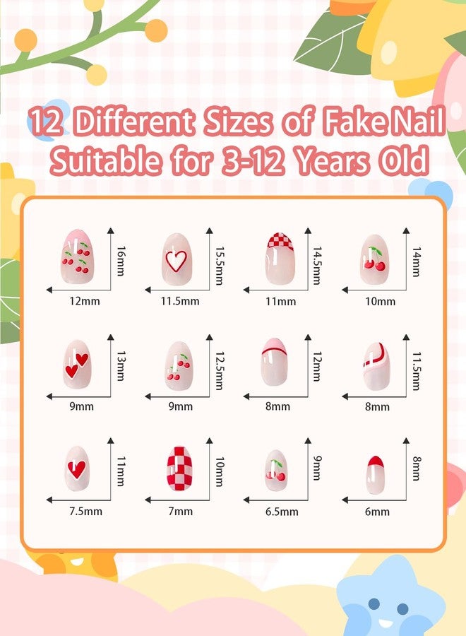 Wsimily 82 Piece Press on Nails for Kids, Wsimily 3 Pack Kawaii Children Fake Nails, False Nails Kit Colorful DIY Nail Art Decorations for Girls, with Jelly Nail Glue and Jelly Nail Adhesives Tools - Image 2