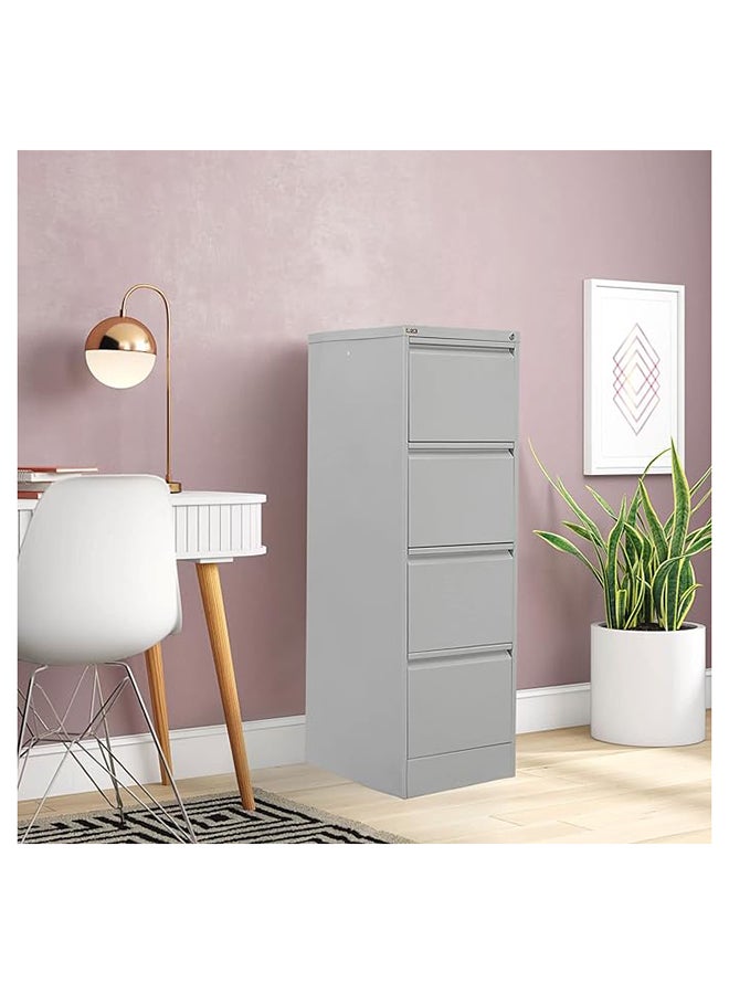 RIGID Steel Vertical Filing Cabinet Large Storage steel Cabinet, Metal Portable Cabinet with 4 Drawers for Legal Size (Grey) - Image 1