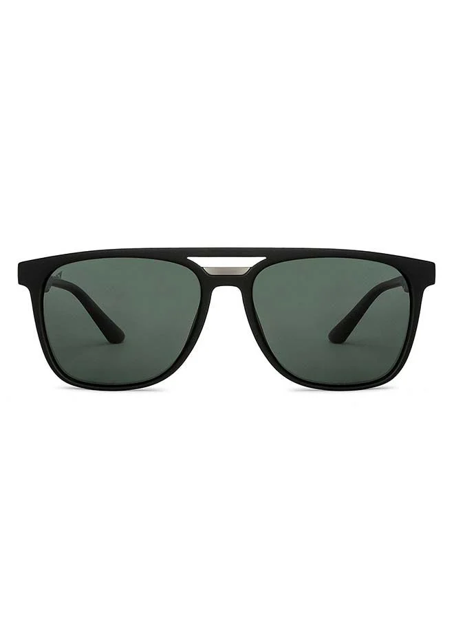 VINCENT CHASE Mirage Full Rim Wayfarer Frame Polarized & UV Protected Sunglasses VCS12644 - 57mm - Black