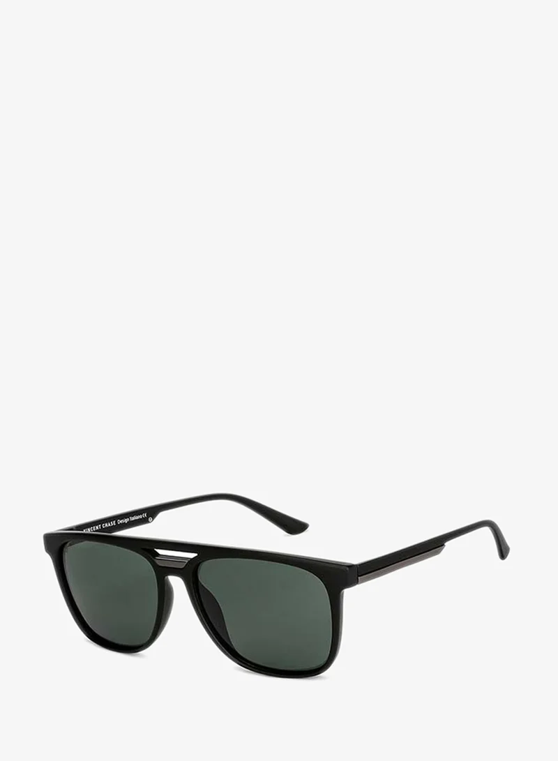 Vincent Chase Vincent Chase By Lenskart | Full Rim Wayfarer Branded Latest and Stylish Sunglasses | Polarized and 100% UV Protected | Men & Women | Large | VC S12644