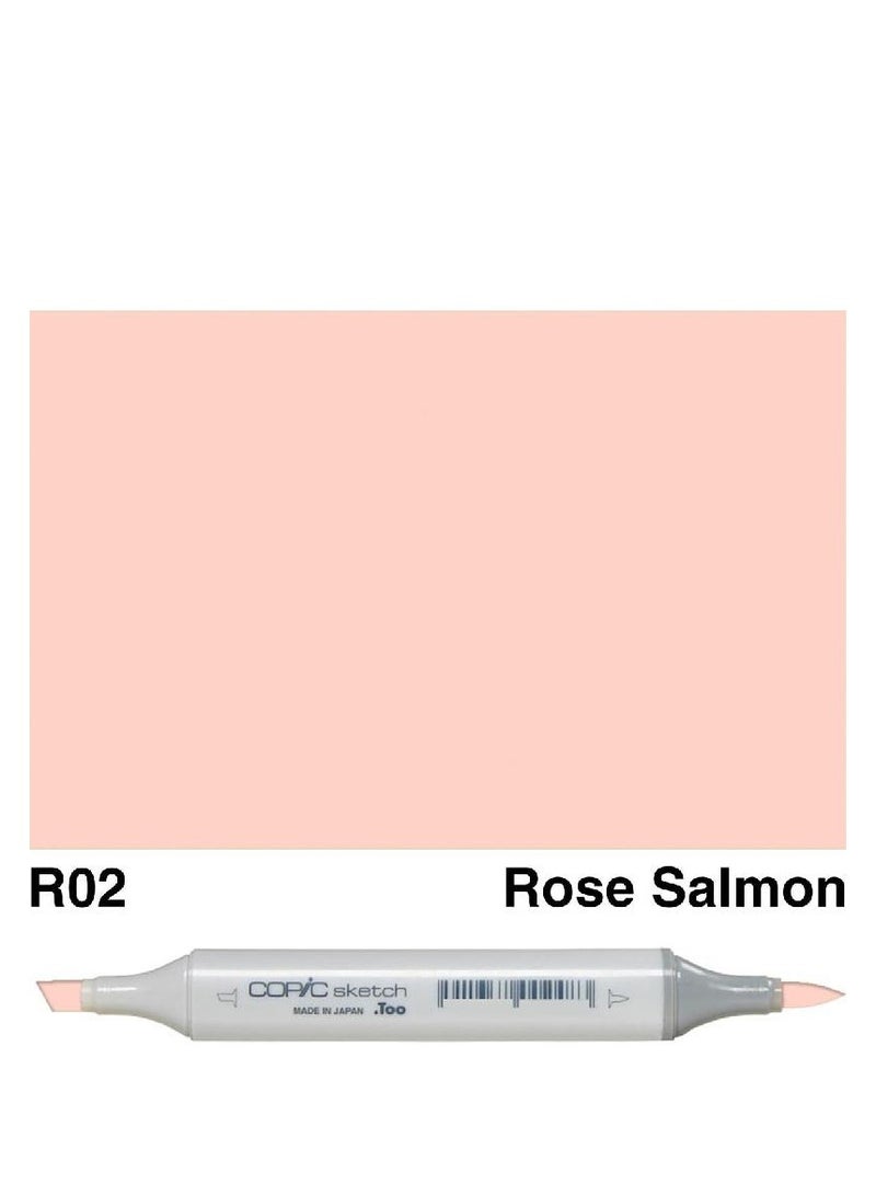 Sketch R-02 Graphic Art Marker Rose Salmon Twin Tip