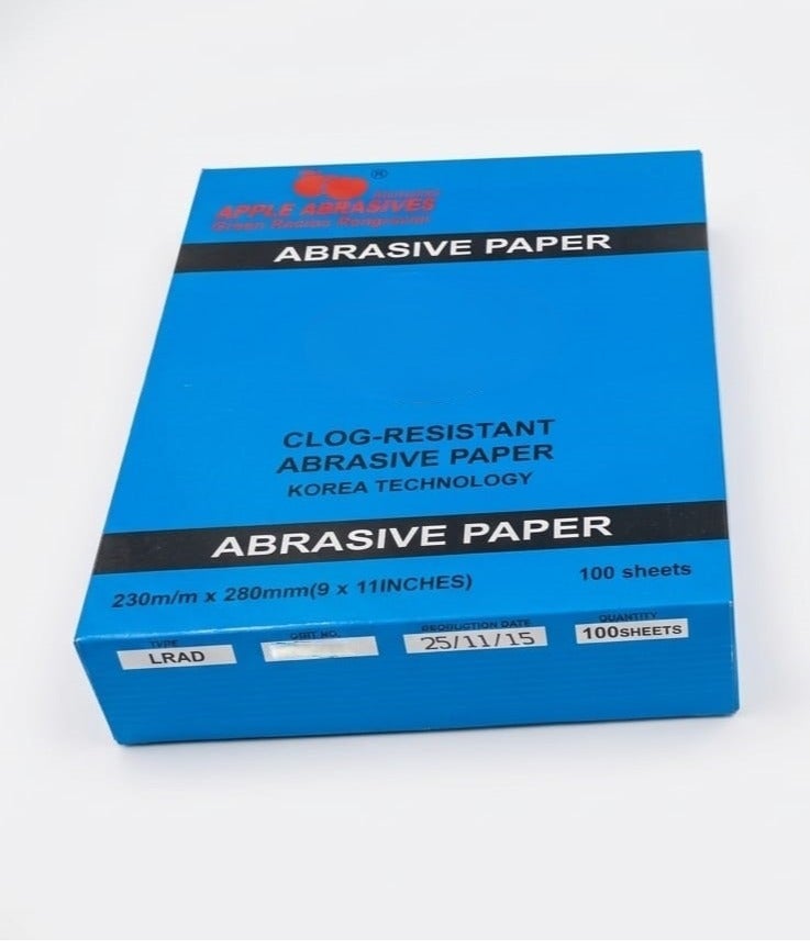 Apple Abrasives Abrasive Sheet Non-Loading 230mm x 280mm GRIT-120 [PACK 100] - Image 1