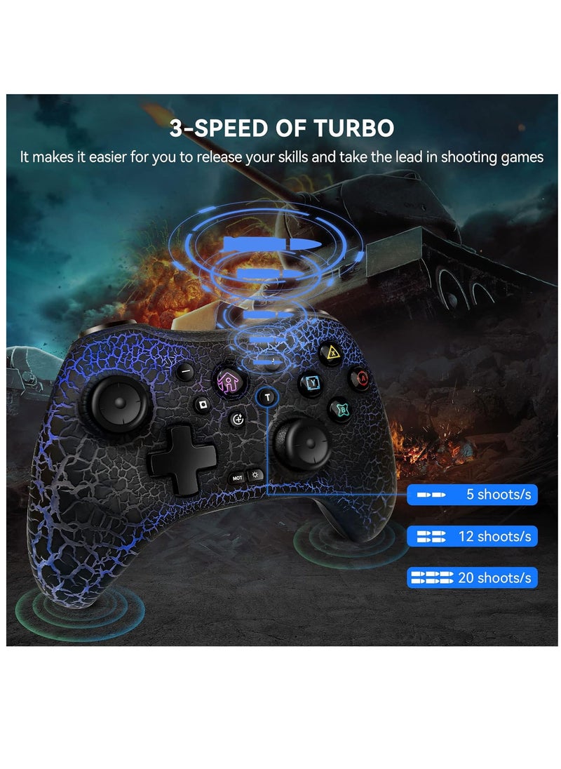 Generic Wireless Switch Pro Controller for Nintendo Switch, Programmable Gamepad for Switch/Lite/OLED/PC with Wake Function, Dual Vibration, Macro Function, 6-Axis Motion and Turbo Switch Pro Controllers  - Image 5