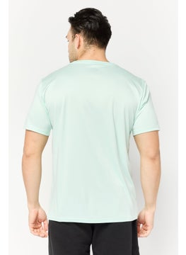 RBX Men Sportswear Fit Short Sleeves Training T-Shirt, Clearly Aqua  - Image 4