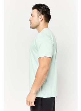 RBX Men Sportswear Fit Short Sleeves Training T-Shirt, Clearly Aqua  - Image 3