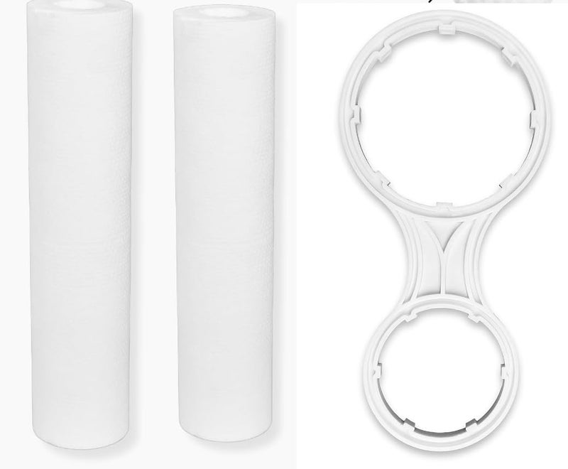 Real Aata Maker Pre Filter PP Spun Filter 10 Inch Size10 Inch High Density Spun PreFilter 5 Micron Compatible for 10 Inch PreFilter Pack of 2 Spun Replacement Water Filter Candle 2 Spun Spanner - Image 1