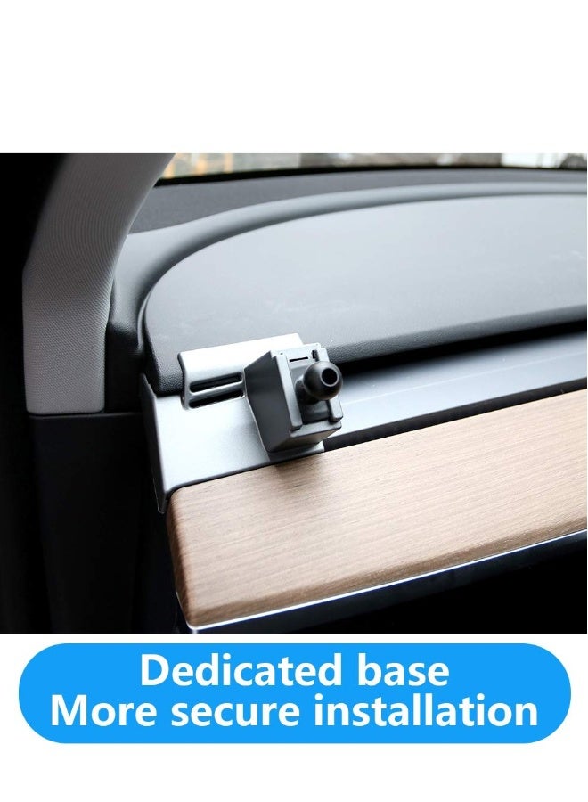 Car Phone Holder for Tesla Model [Big Phones with Case Friendly] Auto Accessories Navigation Bracket Interior Decoration Mobile Cellphone Mount - Image 4