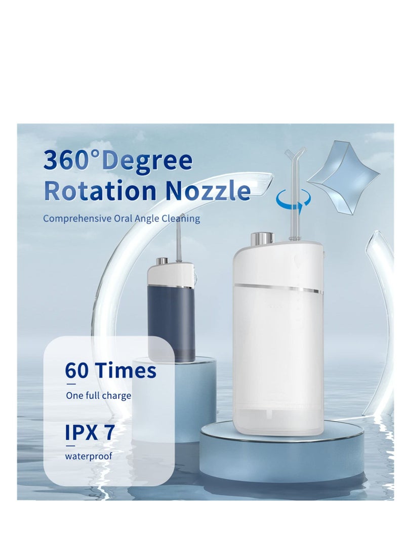 NIBEMINENT Water Dental Flosser Cordless for Teeth, 3 Modes IPX7 Waterproof Home Travel Flossers Teeth Braces Bridges Care Cleaner with 4 Flossing - Image 2