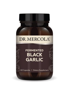 Dr. Mercola Fermented black garlic 60 capsules, dietary supplement  - Image 1