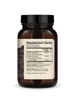 Dr. Mercola Fermented black garlic 60 capsules, dietary supplement  - Image 2