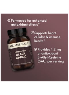 Dr. Mercola Fermented black garlic 60 capsules, dietary supplement  - Image 4